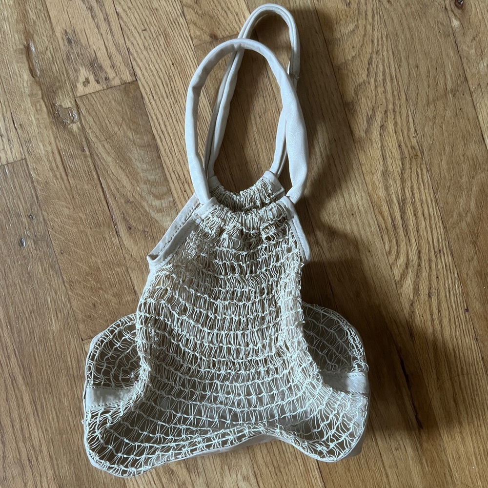 Buttery maryam nassir zadeh woven market bag tan/beige leather